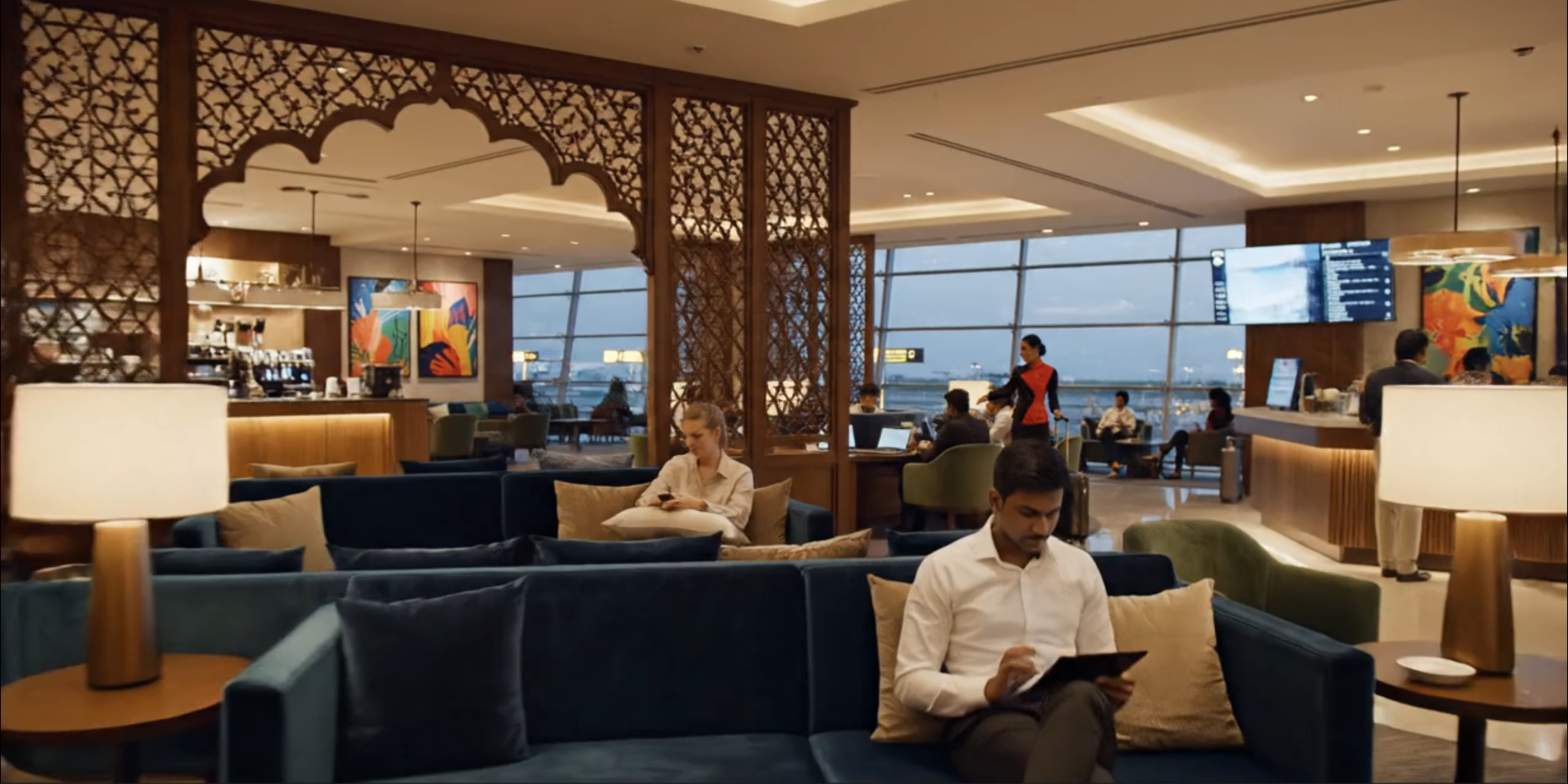 Terminal 1 reading lounge interior