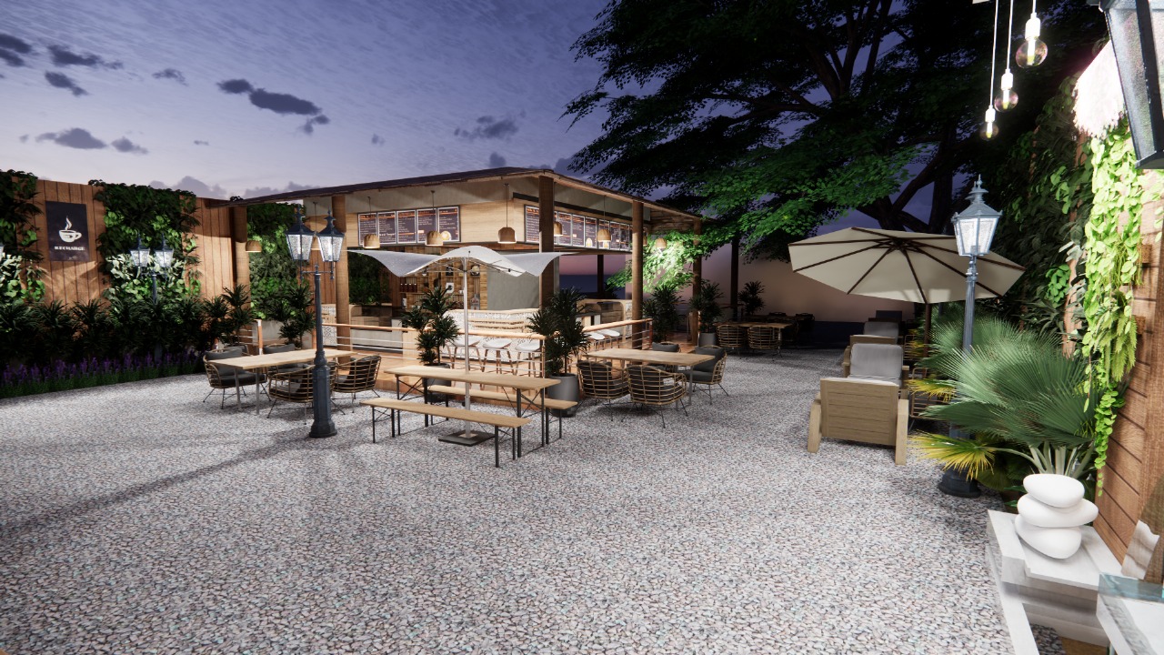 Neighborhood cafe interior — Yelahanka