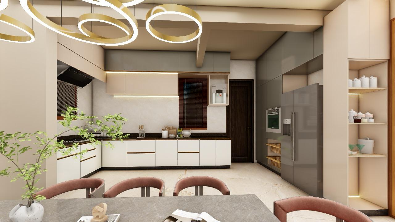 Bedroom with built-in storage and soft textiles