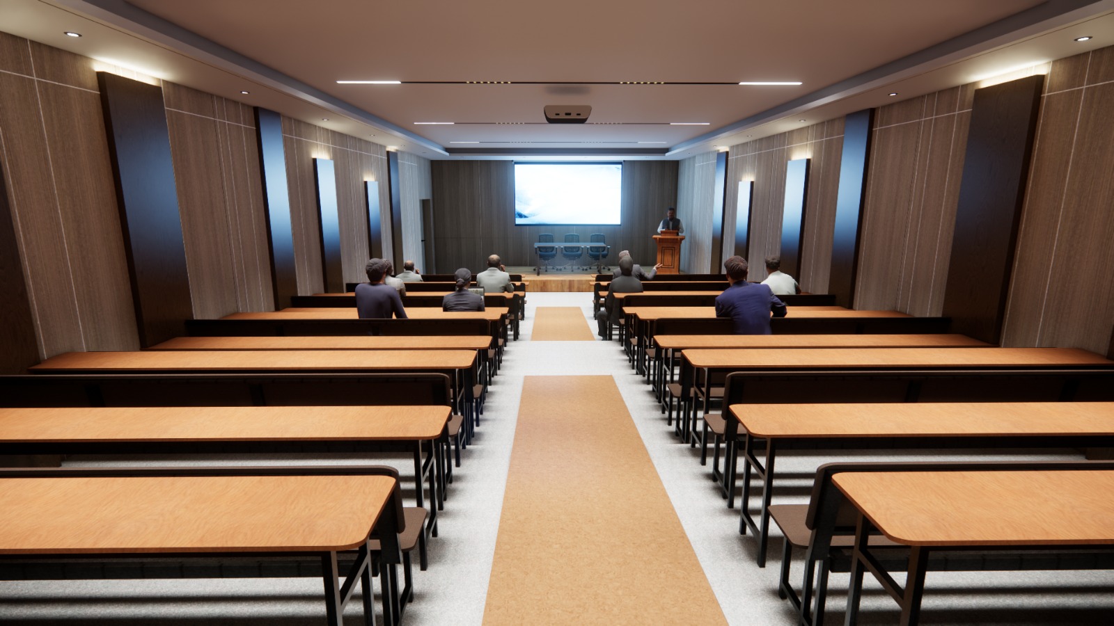 Presentation platform and audiovisual zone