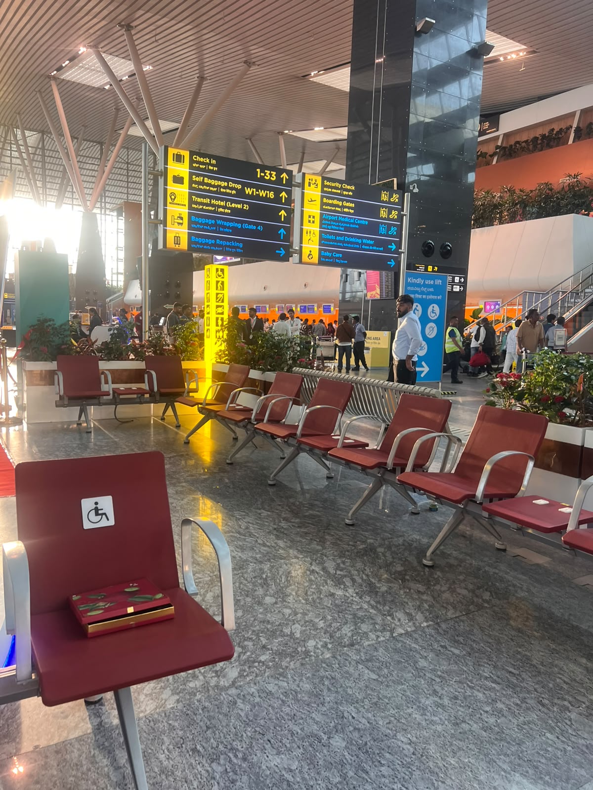 Dedicated desks for check-in and bag drop-off